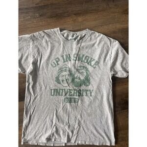Cheech & Chong Up In Smoke University T Shirt Mens L Gray
